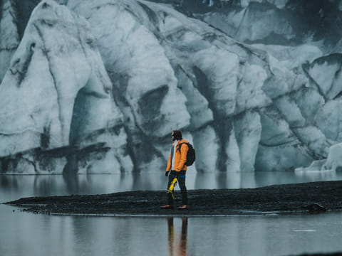 Hiking up to Sólheimajökull