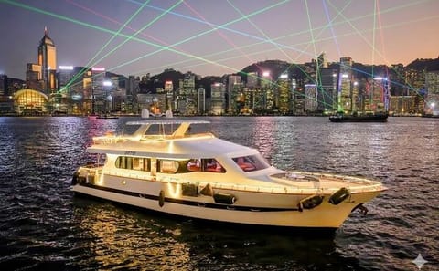 Evening Cruise on Victoria Harbour in Hong Kong