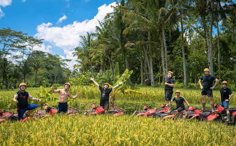 ATV Adventure Tour in Ubud with Temple and Waterfall Visits