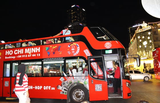 MIDNIGHT TOUR ON DOUBLE-DECKER BUS IN HO CHI MINH CITY
