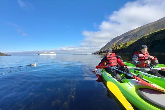 Guided kayak tour in Siglufjörður / Siglufjordur.