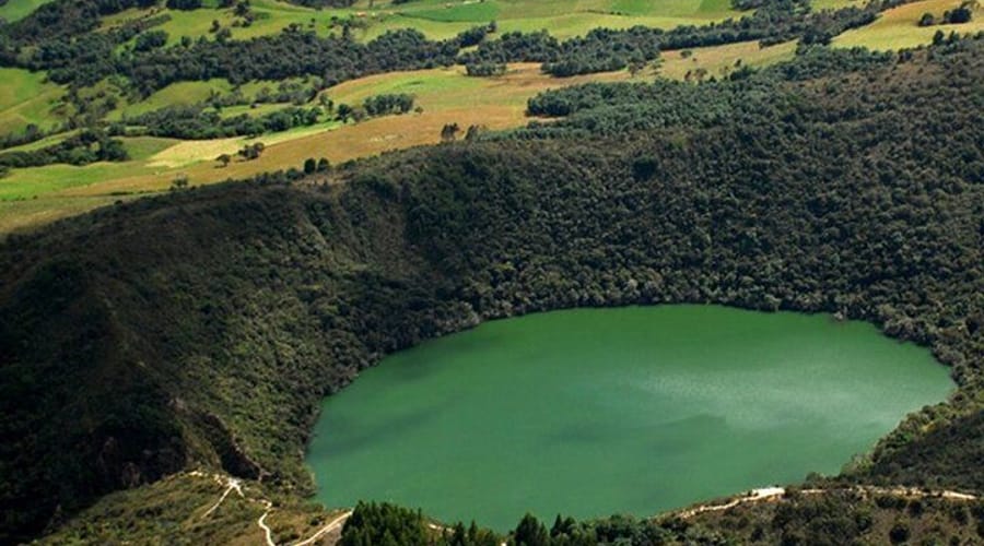 Guatavita Lagoon footprint of sacred gold