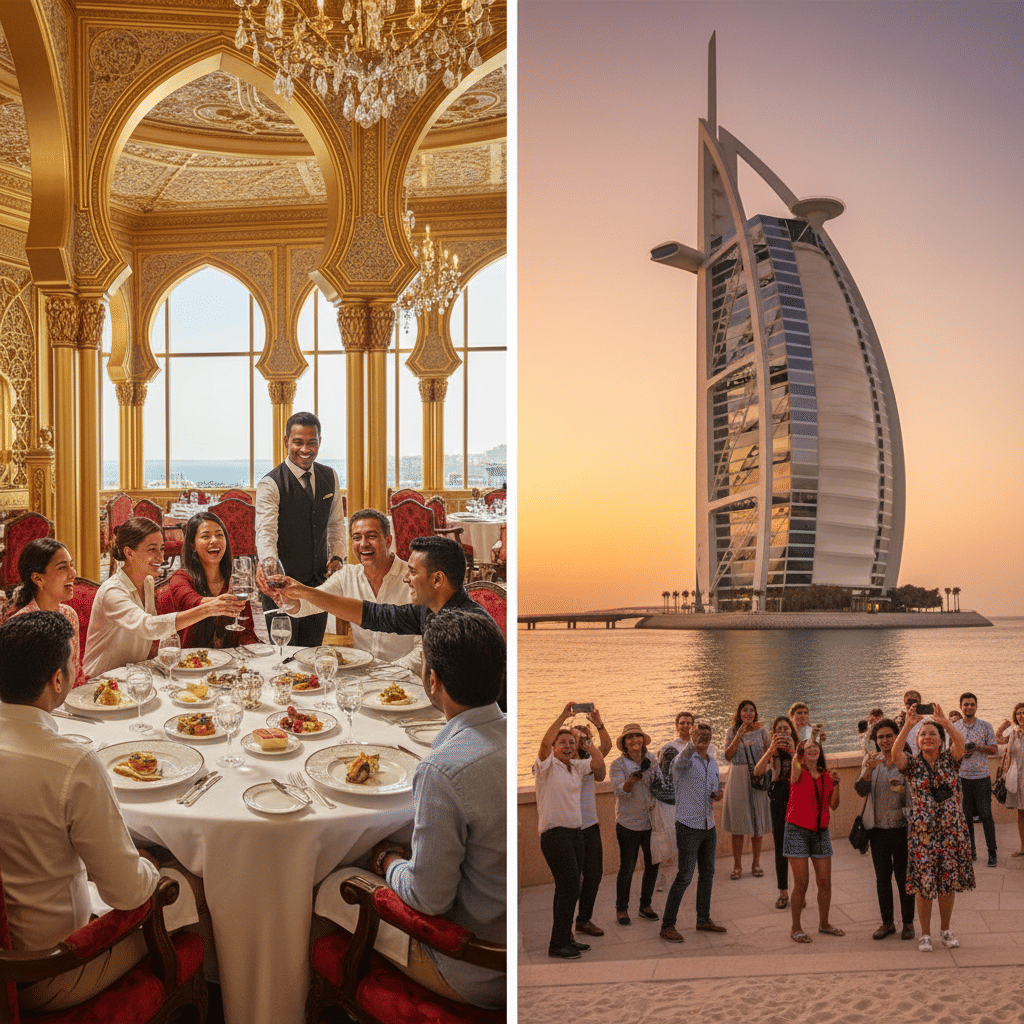 Dubai’s Burj Al Arab Dine & Unwind ( Your choice of the Finest Restaurant  Al Iwan – Al Muntaha or Al Mahara )