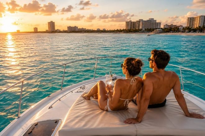 Private Luxury 55ft Yacht Cancun Isla Mujeres up to 17 Pax photo 4