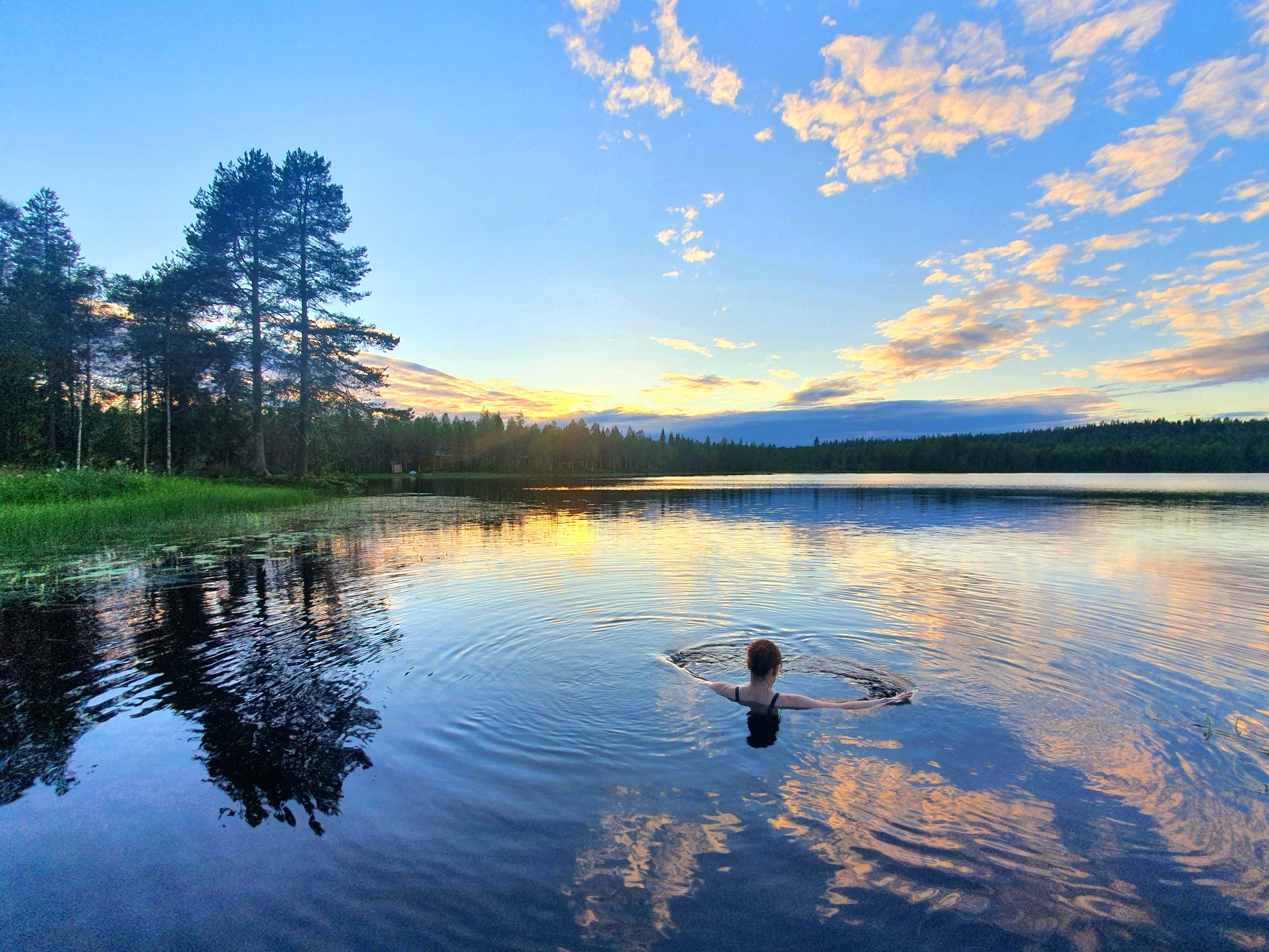Swimming in a lake