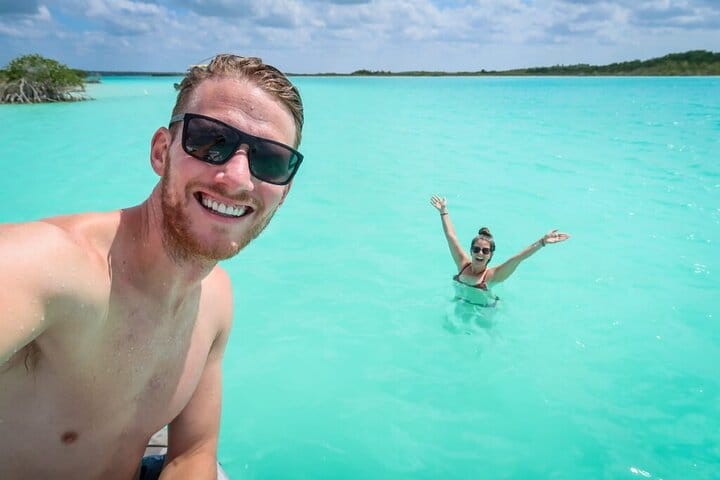 Enjoying Bacalar Seven Color Lagoon From Costa Maya