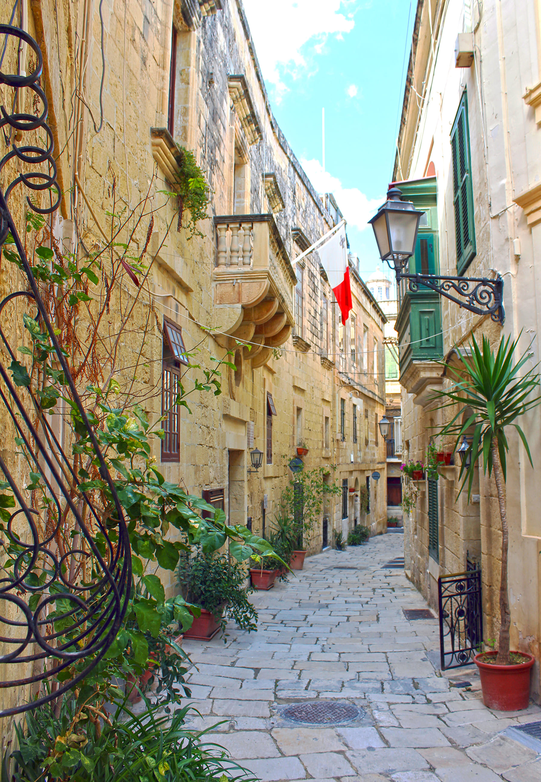 Narrow streets in Vittoriosa