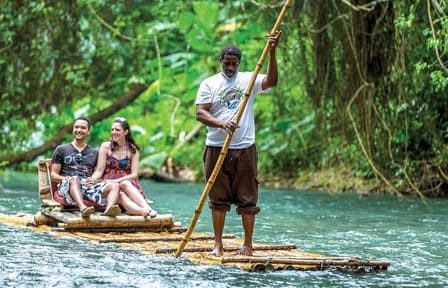1 Hour River Bamboo Rafting and Limestone Foot Massage from Montego Bay