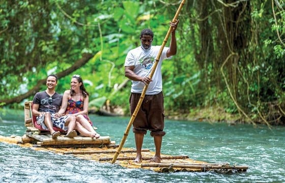1 Hour River Bamboo Rafting and Limestone Foot Massage from Montego Bay