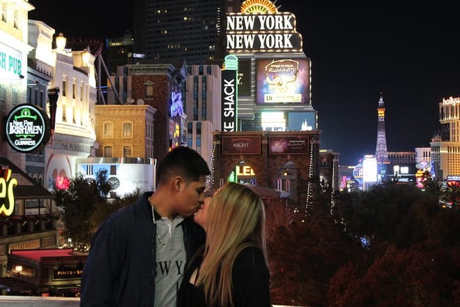 A beautiful backdrop of the Las Vegas strip