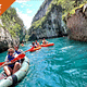 Canoe and raft pack roaming in the Gorges de Baudinard