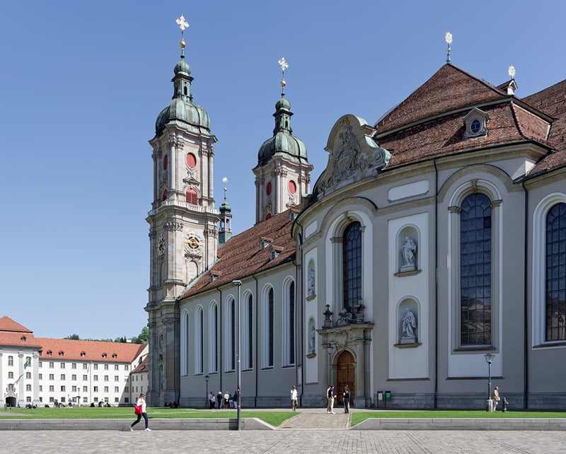 A catedral de St. Gallen, no coração do bairro da Abadia.