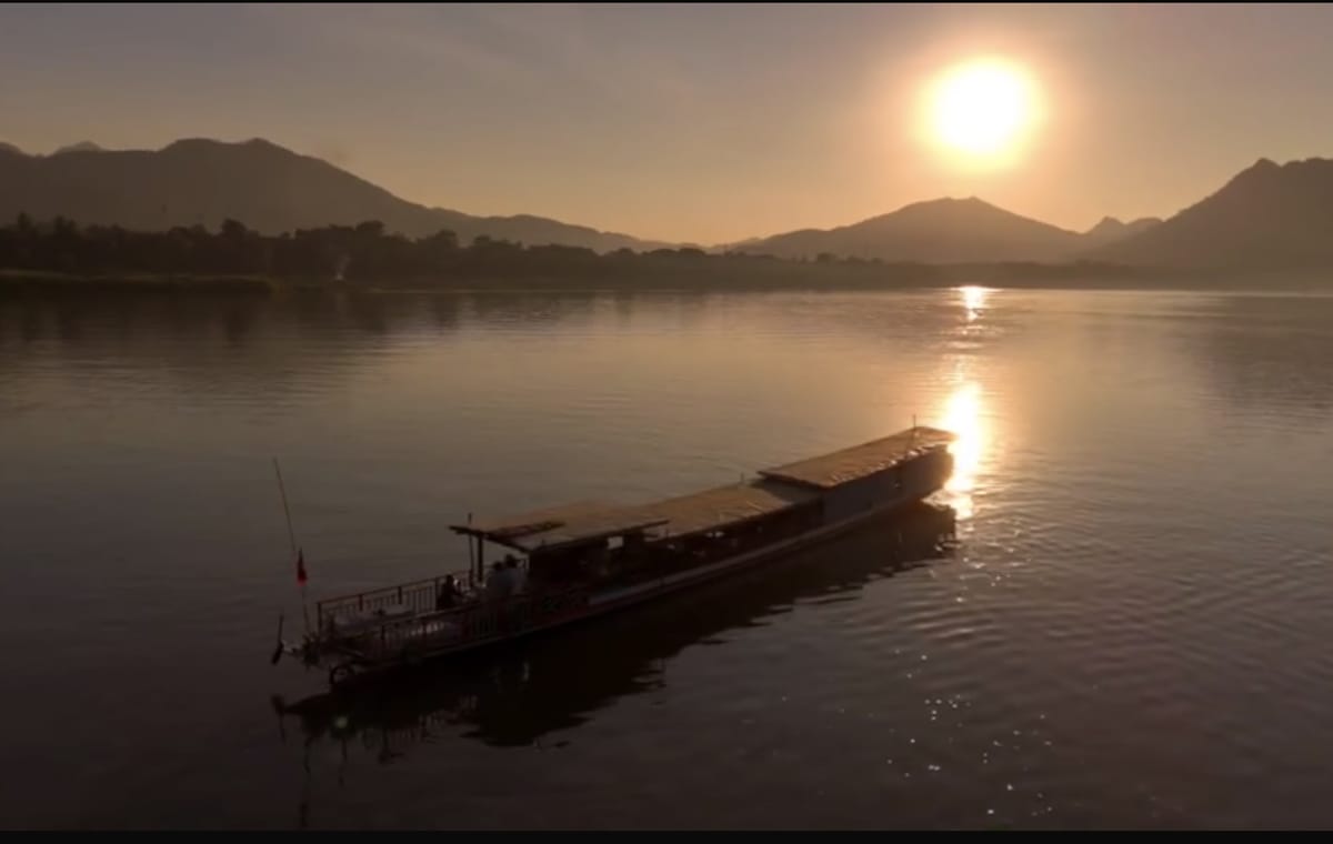 Sunset cruise on Luang Prabang river