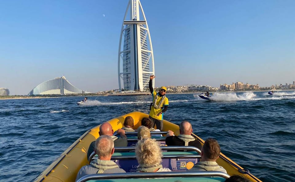 60-Minute Yellow Boat Tour of Dubai Harbour Landmarks