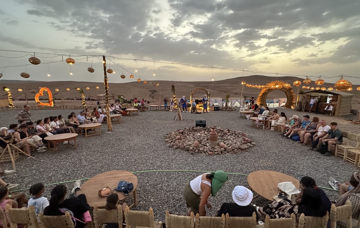 Marrakesh camel ride with dinner show