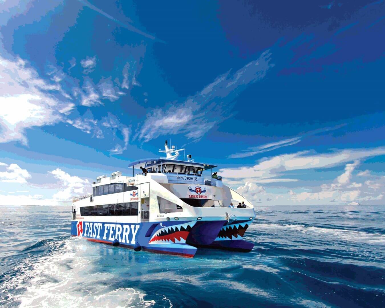 Ferry crossing from Corralejo to Lanzarote