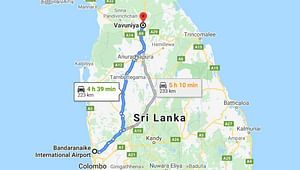 Colombo Airport (CMB) to Vavuniya City Private Transfer