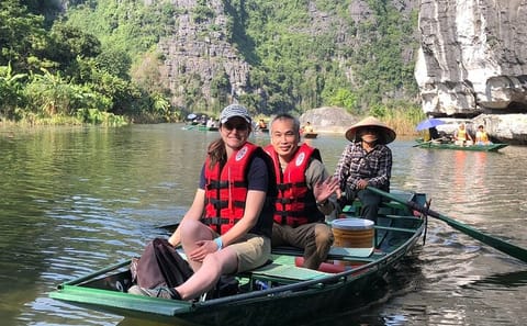 Tam Coc Boating Hoa Lu Private Day Tour and Local Family Visit
