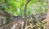 Sunrise at BengMealea with hidden Jungle -Ancient Carving (Peang Komnou) The Rock art Sanctuary 5