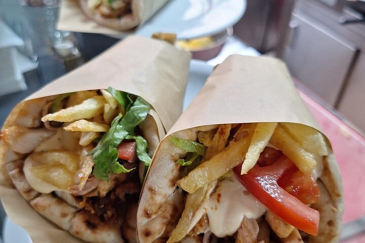 Pork or chicken gyros