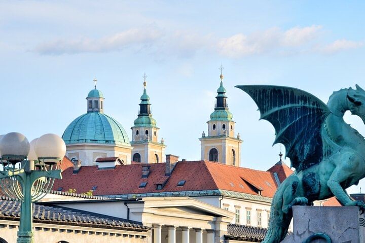Ljubljana dragon and the chatedral