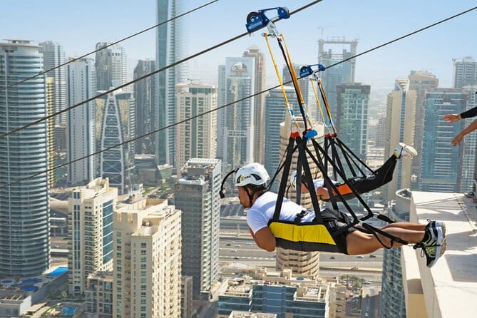 Dubai : XLine Marina, Experience the World’s Longest Urban Zipline!