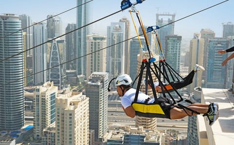 Experience the Dubai Marina Zipline Adventure at XLine