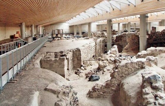 Guided Tour to the Akrotiri Archaeological Site in Santorini
