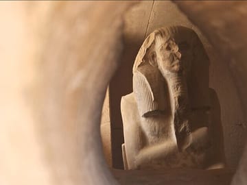 King Djeser statue Saqqara complex