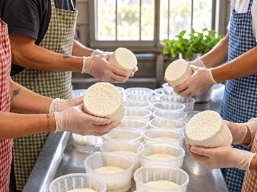 See the halloumi-making in action