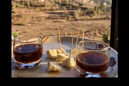 Nepalese goat cheese tasting with short trek near Kathmandu