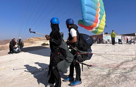 Paragliding From Marrakech In Agafay Desert With Transfers