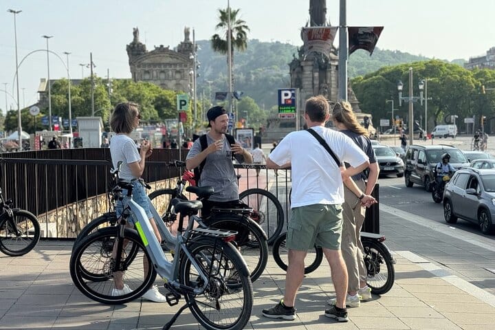 E-bikes on the Montjuïc route