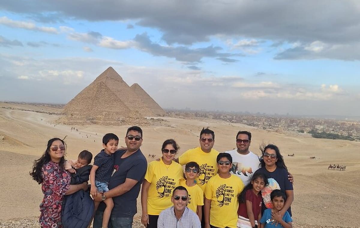 Private Giza Pyramids Sphinx Memphis Saqqara Lunch and Camel