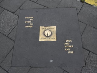 A picture of a art installation in Downtown Reykjavik
