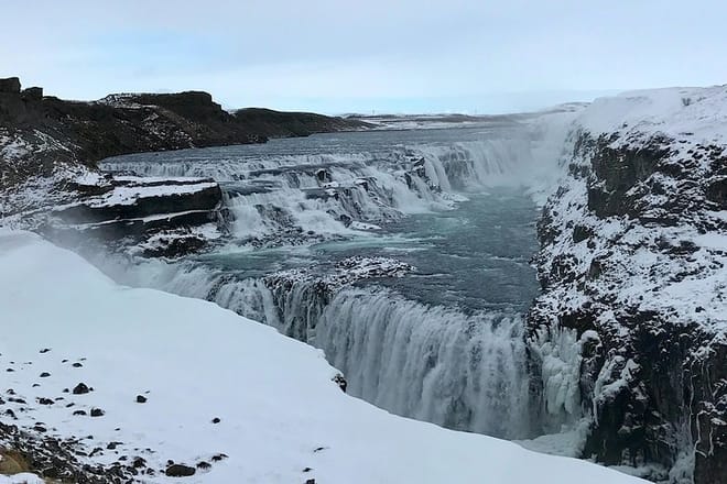 Golden waterfall