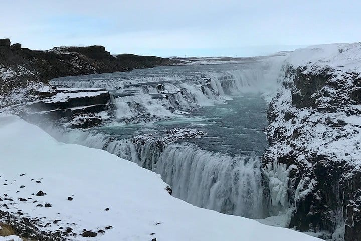 Golden waterfall