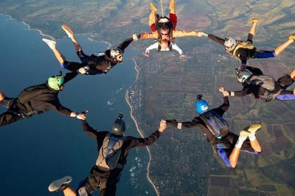 Kemer Tandem Skydiving Over the Mediterranean Sea