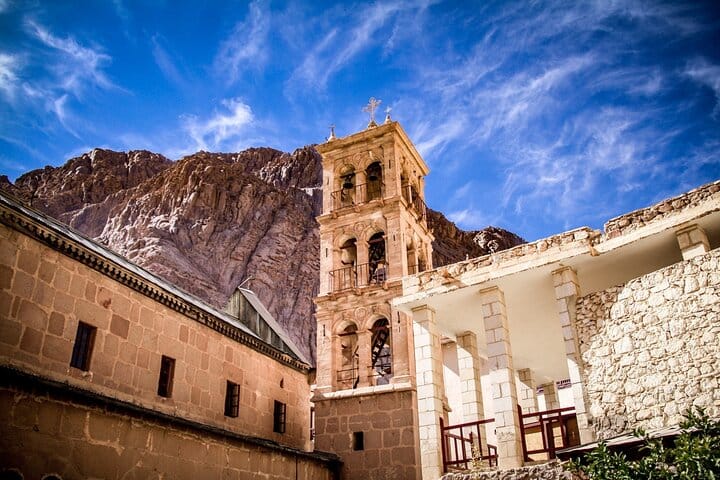 St Catherine’s Monastery and the Summit of Mount Sinai from Sharm