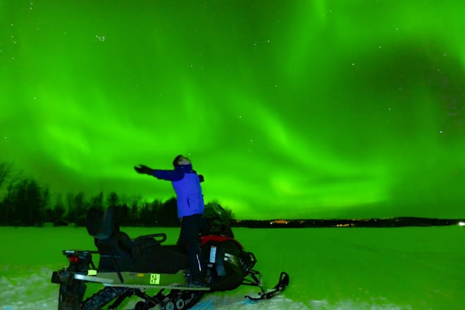 Searching Aurora with Snowmobile 8