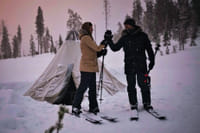 Night Ski Trekking adventure in beautiful Arctic wilderness