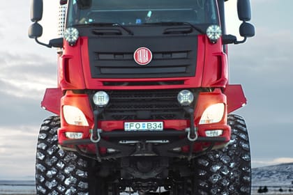 Ice Cave and Glacier Tour in Glacier Monster Truck from Gullfoss