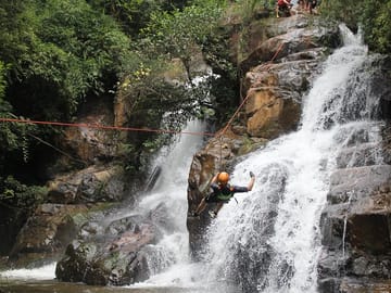 Zipline 70 Meters at Datanla waterfall - Canyoning Activity in Dalat