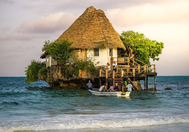 Zanzibar: Ocean Dining at The Rock Restaurant - A Table Above the Sea