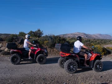 Rhodes ATV Quad Guided Off Road Tour 2 person on 1 Quad