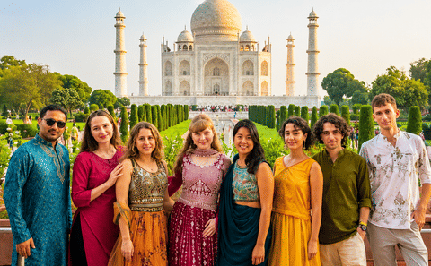 Agra: Taj Mahal Guided Tour with Photography & Rental Saree
