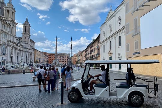 Discover Rome by Golf Cart with Food Tasting