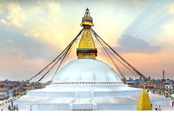 Kopan Monastery and Boudhanath Stupa Half-Day Tour in Kathmandu