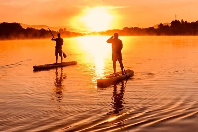 SUP Sun Experience — Abfahrt auf dem Rio Lima ab Ponte de Lima – image 7
