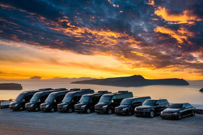 Small-Group Transportation Service from / to Airport in Santorini